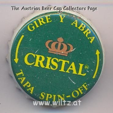 Beer cap Nr.1294: Cerveza Cristal produced by Compania de Cervecerias Unidas/Santiago