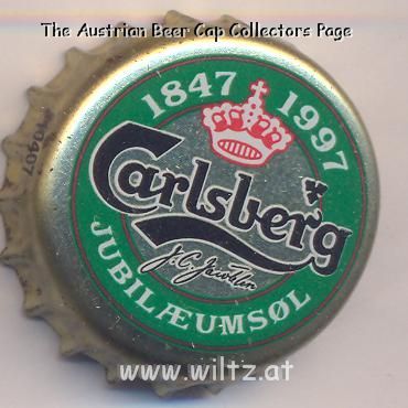 Beer cap Nr.1731: Jubiläumsöl Pilsner produced by Carlsberg/Koppenhagen
