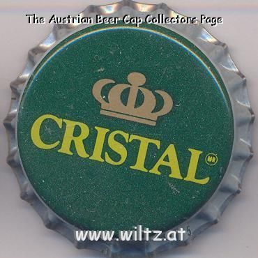 Beer cap Nr.2843: Cerveza Cristal produced by Compania de Cervecerias Unidas/Santiago