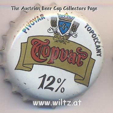 Beer cap Nr.3580: Topvar 12% produced by Topvar Pipovar a.s./Topolcany