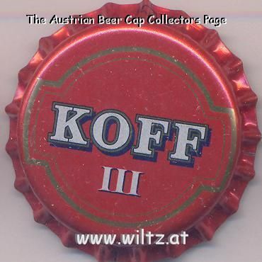 Beer cap Nr.3688: Koff III produced by Oy Sinebrychoff Ab/Helsinki
