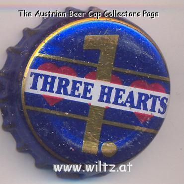 Beer cap Nr.4162: Three Hearts I produced by Krönleins Bryggeri/Halmstad