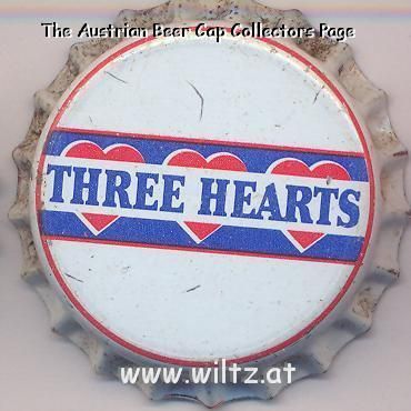 Beer cap Nr.4163: Three Hearts produced by Krönleins Bryggeri/Halmstad