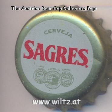 Beer cap Nr.4768: Sagres produced by Central De Cervejas S.A./Vialonga
