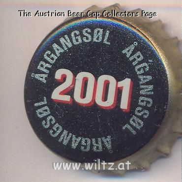 Beer cap Nr.5089: Argangsol 2001 produced by Wiibroes Bryggeri A/S/Helsingoer