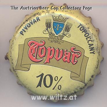 Beer cap Nr.6409: Topvar 10% produced by Topvar Pipovar a.s./Topolcany