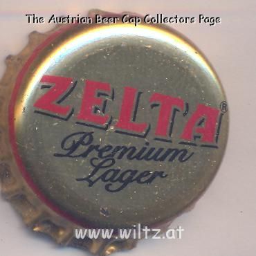 Beer cap Nr.7116: Zelta Premium Lager produced by Aldaris/Riga
