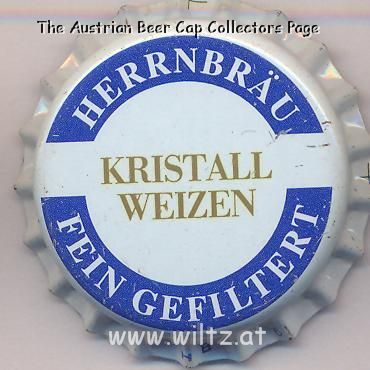 Beer cap Nr.7369: Herrnbräu Kristallweizen produced by Bürgerliches Brauhaus Ingolstadt/Ingolstadt
