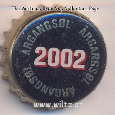 Beer cap Nr.8161: Argangsol 2002 produced by Wiibroes Bryggeri A/S/Helsingoer