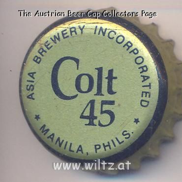 COLT 45 BEER Bottle Cap Crown Philippines 2014 Metal Blue Gold 500ml Asia 