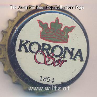 Beer cap Nr.8705: Korona Sör produced by Köbanyai Sörgyarak/Budapest