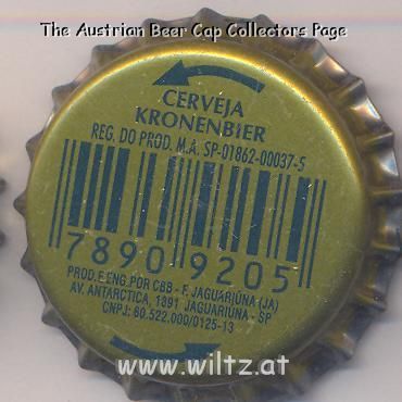Beer cap Nr.8728: Kronenbier produced by Antarctica/Sao Paulo