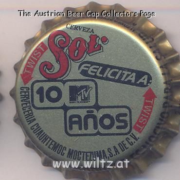 Beer cap Nr.8783: Cerveza Sol produced by Cerveceria Cuauhtemoc - Moctezuma/Monterrey