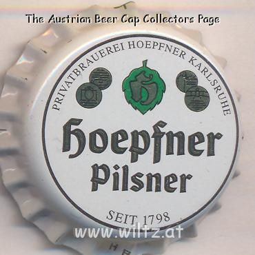 Beer cap Nr.9116: Hoepfner Pilsner produced by Privatbrauerei Hoepfner/Karlsruhe