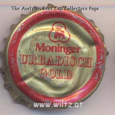 Beer cap Nr.9149: Moninger Urbadisch Gold produced by Brauhaus Grünwinkel/Karlsruhe