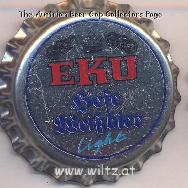 Beer cap Nr.9254: EKU Hefeweißbier light produced by Erste Kulmbacher Actienbrauerei AG/Kulmbach
