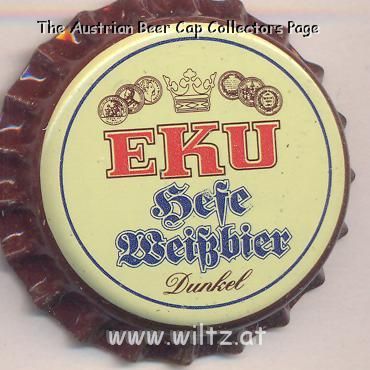 Beer cap Nr.9308: EKU Hefeweißbier Dunkel produced by Erste Kulmbacher Actienbrauerei AG/Kulmbach
