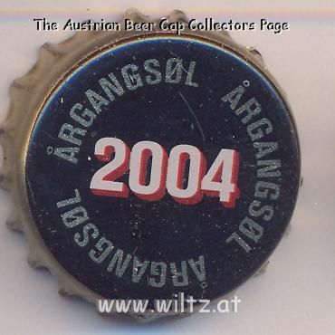 Beer cap Nr.10348: Argangsol 2004 produced by Wiibroes Bryggeri A/S/Helsingoer