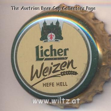 Beer cap Nr.12003: Licher Weizen Hefe Hell produced by Licher Privatbrauerei Ihring-Melchior KG/Lich
