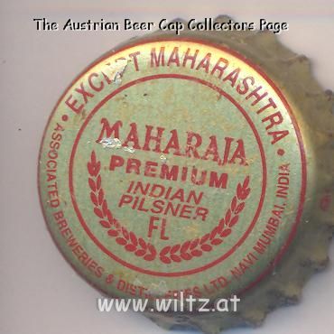 Beer cap Nr.13033: Maharaja Premium Indian Pilsner produced by Associated Breweries & Distilleries LTD/Navi Mumbai