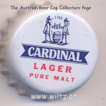 Beer cap Nr.13777: Cardinal Lager Pure Malt produced by Brasserie Du Cardinal Fribourg S.A./Fribourg