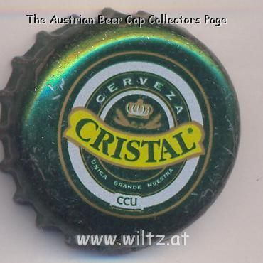 Beer cap Nr.14173: Cerveza Cristal produced by Compania de Cervecerias Unidas/Santiago