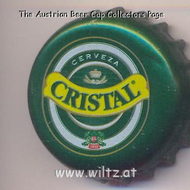 Beer cap Nr.14356: Cerveza Cristal produced by Compania de Cervecerias Unidas/Santiago