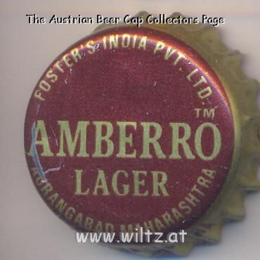 Beer cap Nr.14749: Amberro Lager produced by Foster's India Limited/Aurangabad Maharashtra