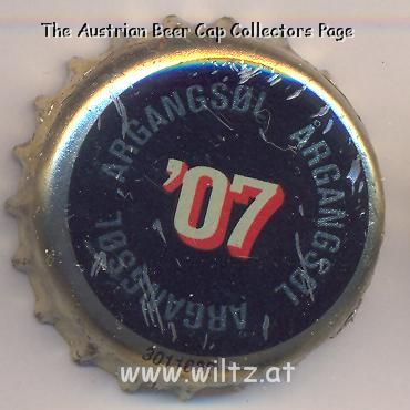 Beer cap Nr.14763: Argangsol 2007 produced by Wiibroes Bryggeri A/S/Helsingoer