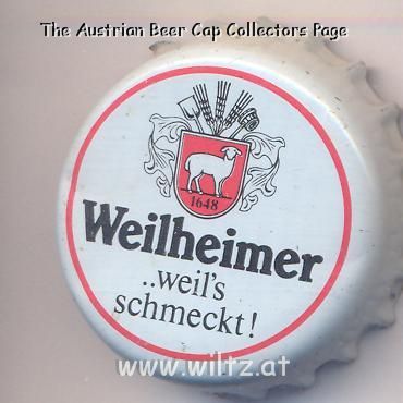 Beer cap Nr.15826: Weilheimer produced by Lammbrauerei Weilheim/Weilheim