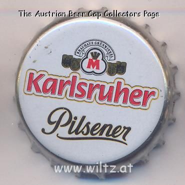 Beer cap Nr.15906: Karlsruher Pilsener produced by Brauhaus Grünwinkel/Karlsruhe