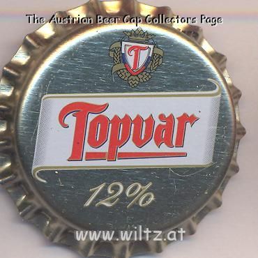 Beer cap Nr.16284: Topvar 12% produced by Topvar Pipovar a.s./Topolcany