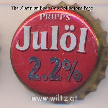 Beer cap Nr.16311: Julöl 2,2% produced by AB Pripps Bryggerier/Göteborg