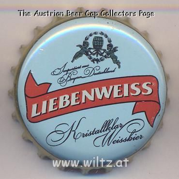 Beer cap Nr.16948: Liebenweiss Kristallklar Weissbier produced by Memminger Brauerei GmbH/Memmingen