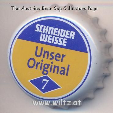 Beer cap Nr.17144: Schneider Weisse Unser Original produced by G. Schneider & Sohn/Kelheim