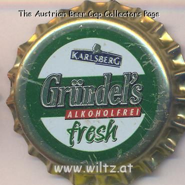 Beer cap Nr.17769: Gründel's Alkoholfrei fresh produced by Karlsberg Brauerei/Homburg/Saar