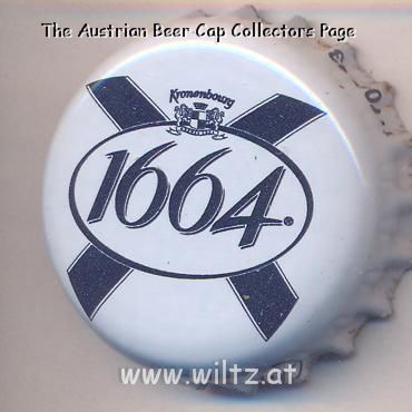 Beer cap Nr.19758: 1664 produced by Kronenbourg/Strasbourg