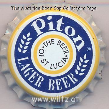 Beer cap Nr.21003: Piton Lager Beer produced by Windward and Leeward Brewery/Vieux Fort