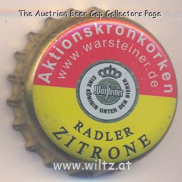 Beer cap Nr.21522: Warsteiner Radler Zitrone produced by Warsteiner Brauerei/Warstein