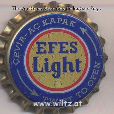 Beer cap Nr.22574: Efes Light produced by Ege Biracilik ve Malt Sanayi/Izmir