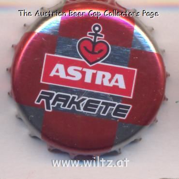 Beer cap Nr.23908: Astra Rakete produced by Bavaria-St. Pauli-Brauerei AG/Hamburg